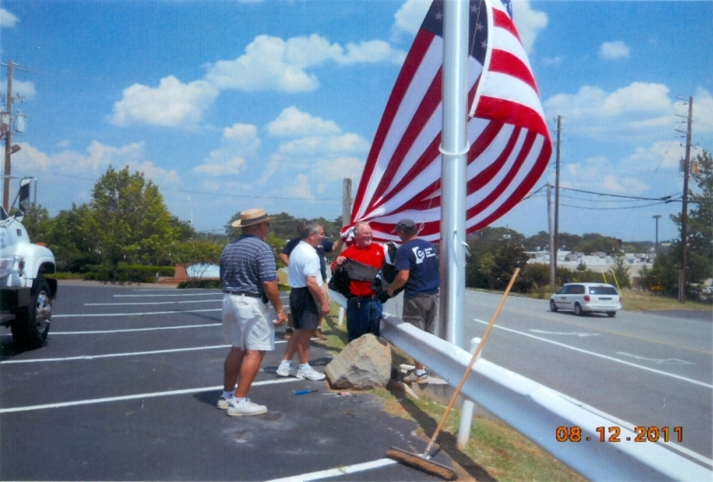Installation of Flag On the New Flag Pole The American Legion